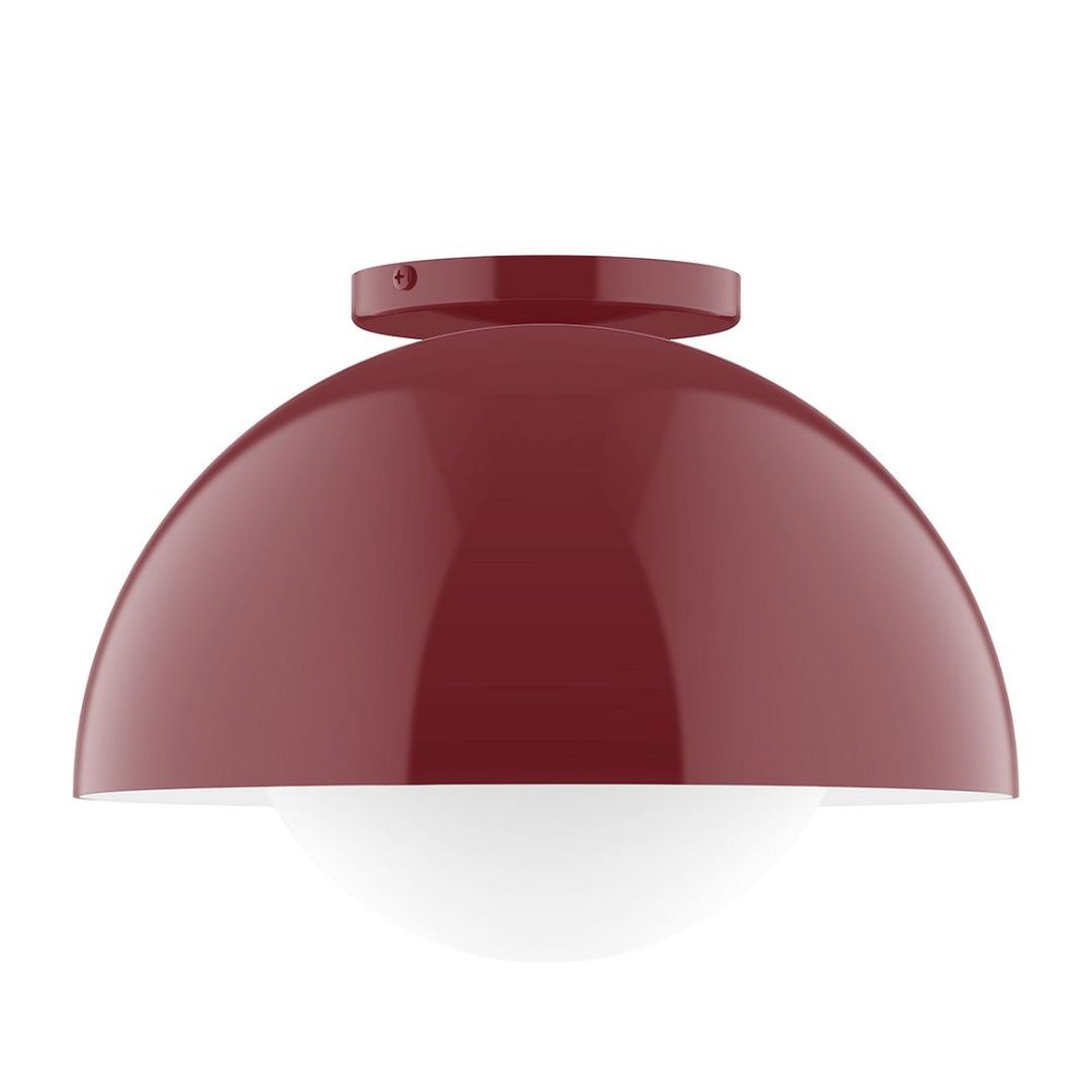 Montclair Lightworks FMD432-G15-55 12" Axis Dome Flush Mount Barn Red Finish